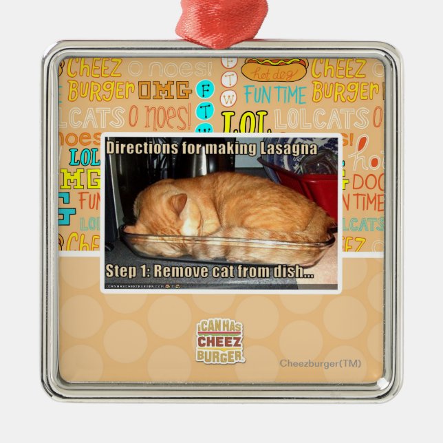 Making lasagna metal ornament (Front)