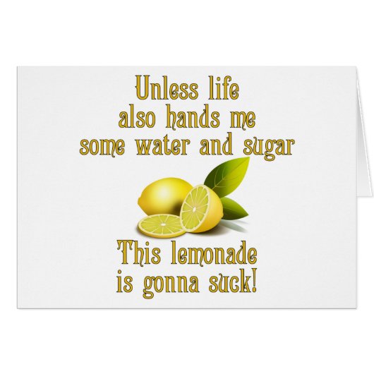 Making Lemonade Cards (Front Horizontal)