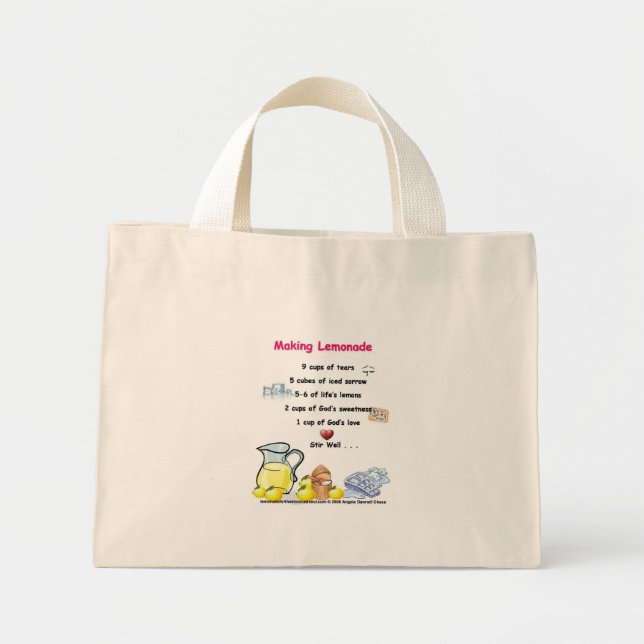 Making Lemonade poem tote bag (Front)