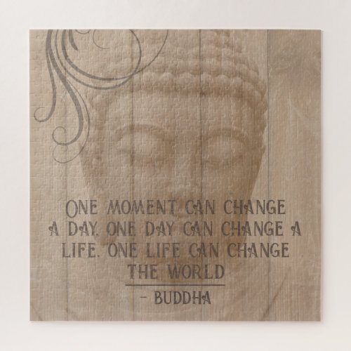 Making Life Changes Inspirational Buddha Quote Jigsaw Puzzle