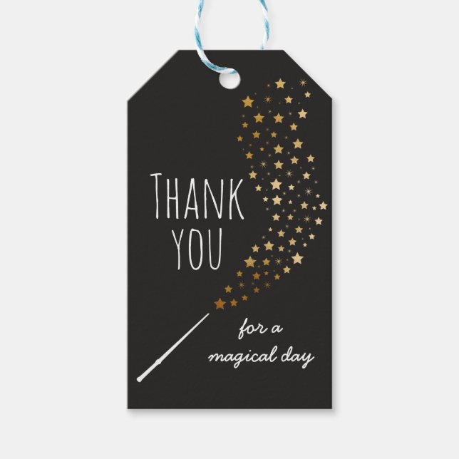 Making Magic Birthday Party Thank You Tag (Front)