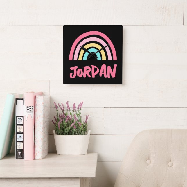 Making Magic Happen Square Wall Clock (Reading Room)