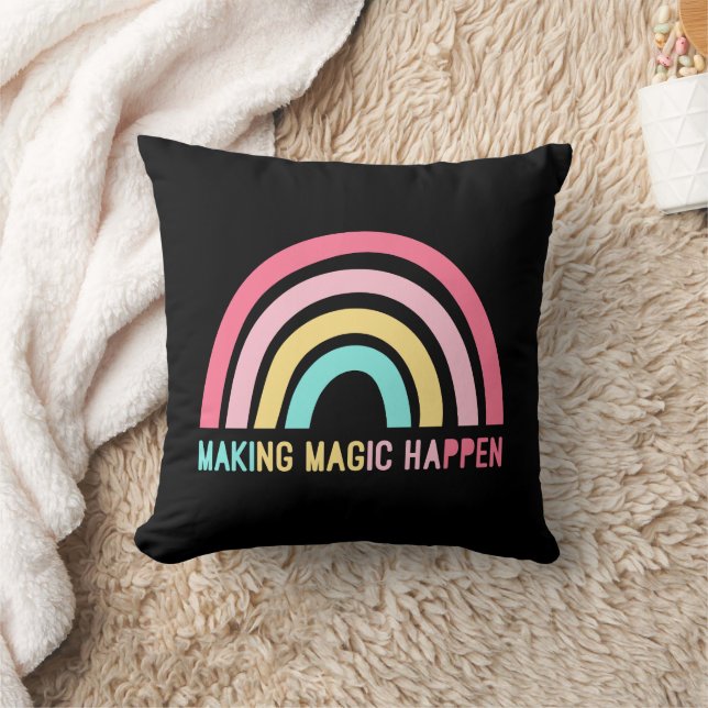 Making Magic Happen Throw Pillow (Blanket)