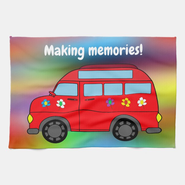"Making Memories!" Campervan Tea Towel (Horizontal)