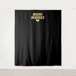 Making Memories Gold Black Wedding Photo Backdrop