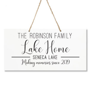 Making Memories Homely Lake House White Wall Sign