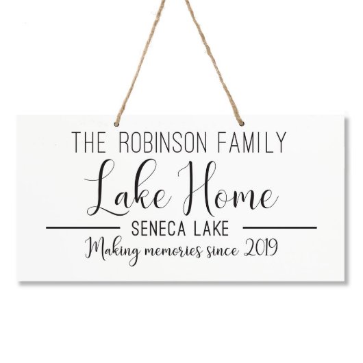 Making Memories Homely Lake House White Wall Sign (Front)