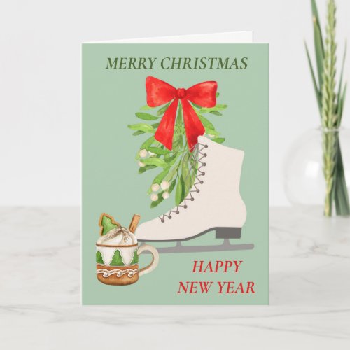 Making Memories Ice Skate Nostalgic Christmas Holiday Card