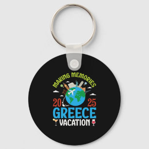 Making Memories In Greece Vacation 2025 Travel Cou Keychain