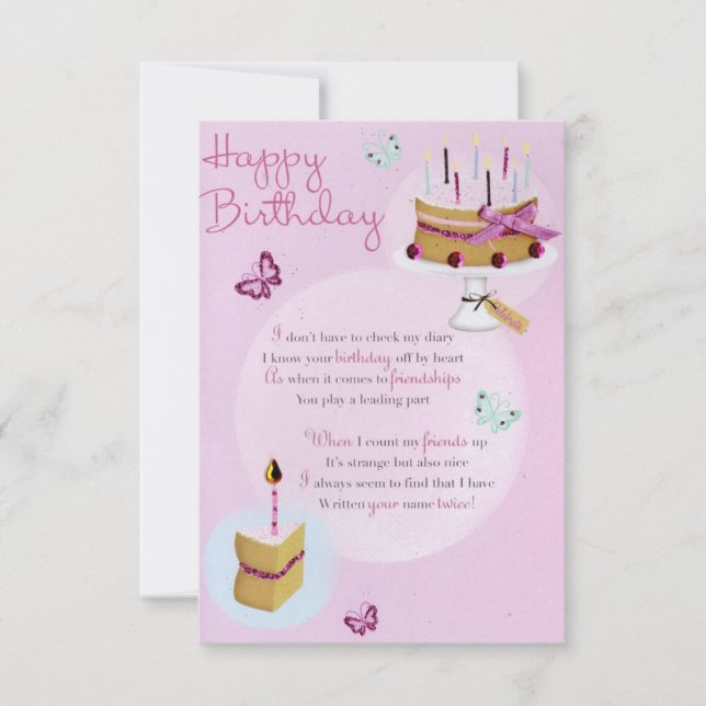 Making Memories on Your Birthday" Thank You Card (Front)