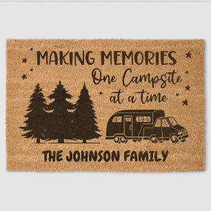 Making Memories One Campsite At a Time Custom Fiber Doormat