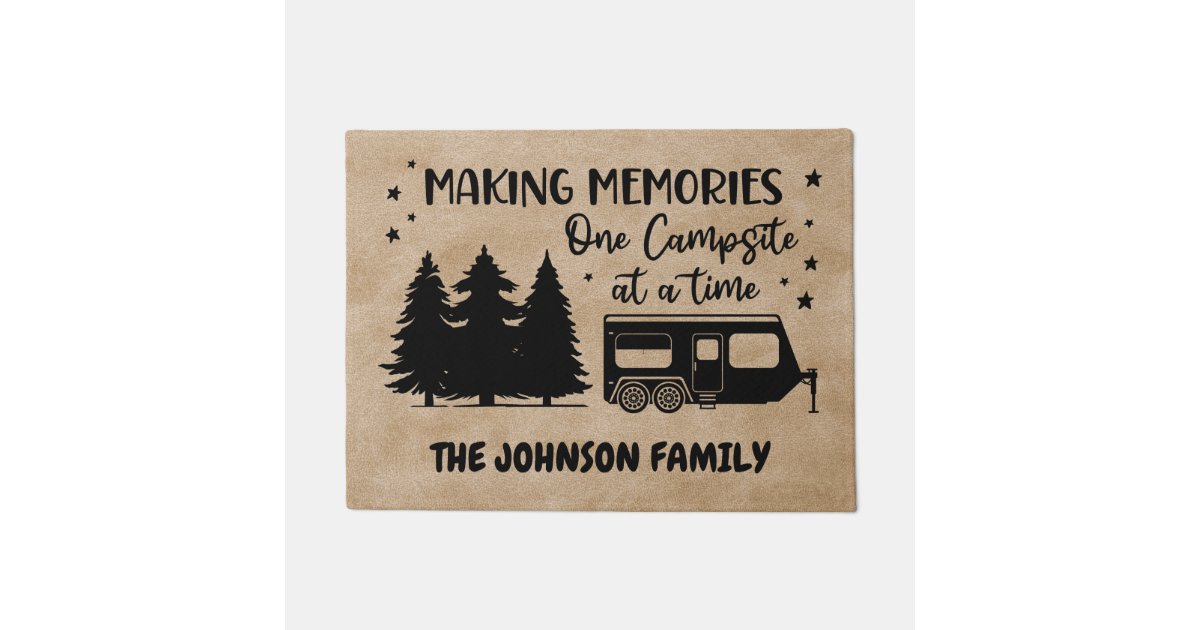 Camper Doormat Custom Happy Campers Doormat Personalized Name Door Mat  Camping Welcome Mat Travel Explorer Gift Custom Doormat 