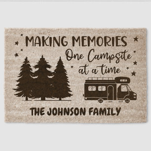 making memories one campsite at a time family fiber doormat
