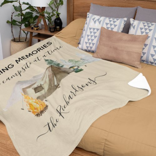 Making Memories one Campsite at a Time Fleece Blanket