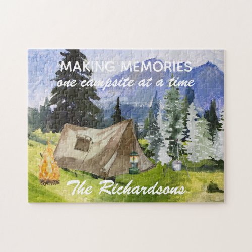 Making Memories one Campsite at a Time Jigsaw Puzzle