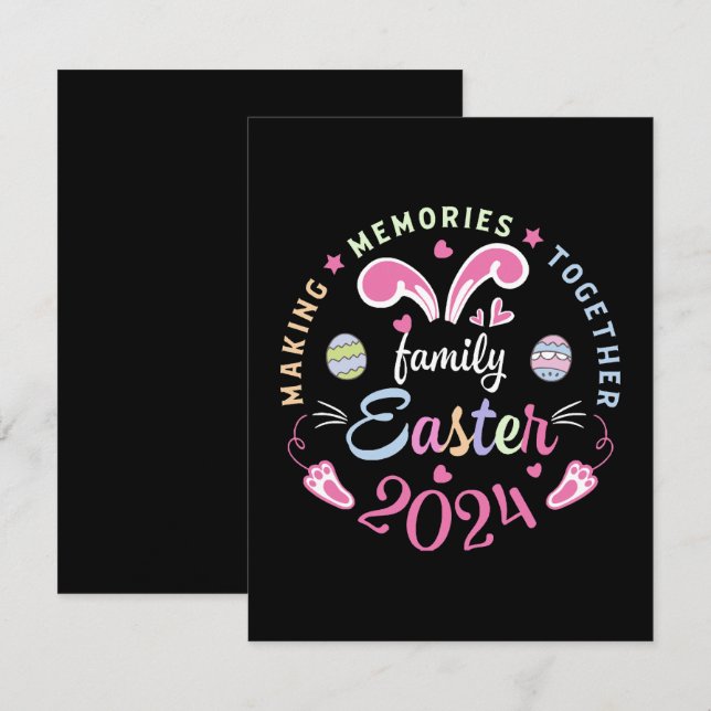 Making memories together Easter family 2024 RSVP Card (Front/Back)