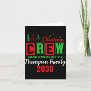 Making Memories Together Ized Christmas Crew  Card