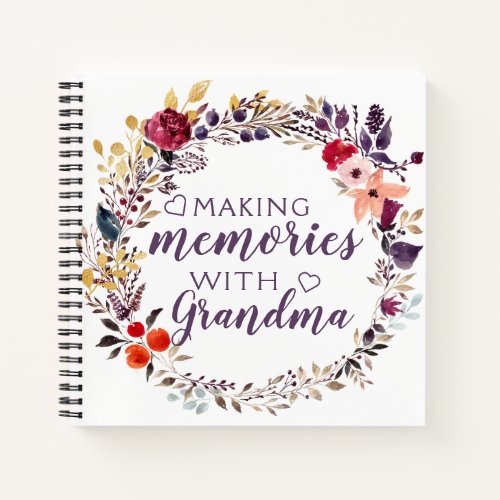 Making Memories with Grandma Keepsake Memory Book