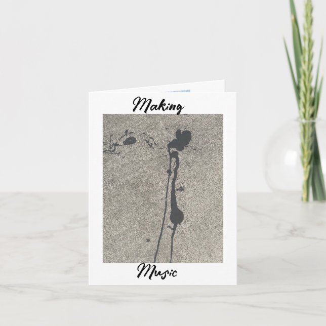 Making Music Letterpress Thank You Card (Front)