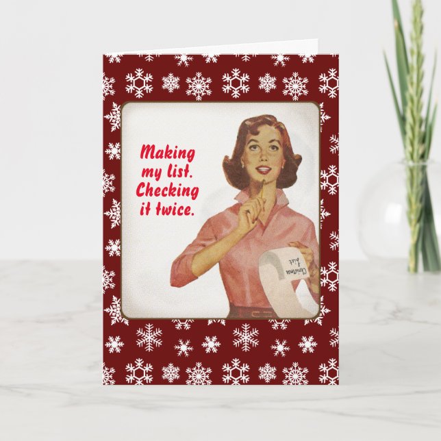 Making my list, checking it twice Holiday Card (Front)