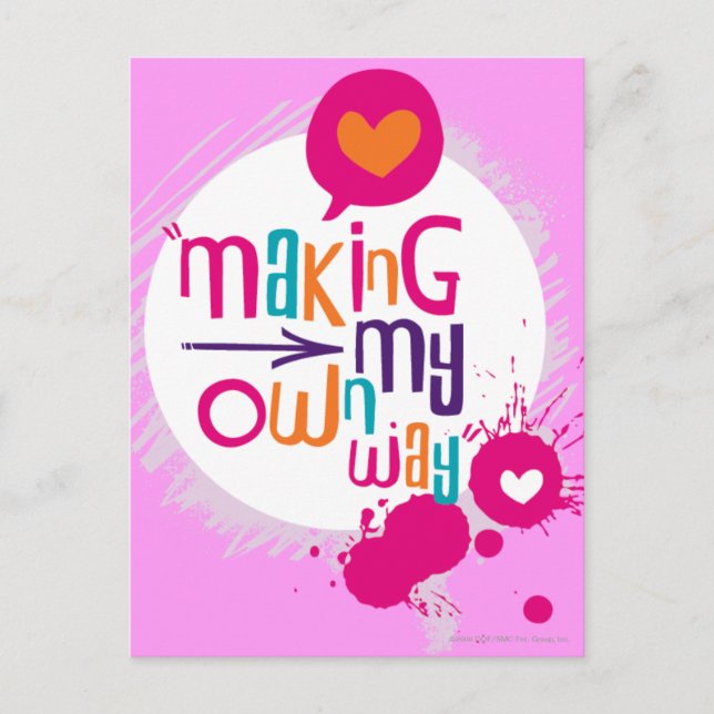 Making My Own Way Postcard (Front)