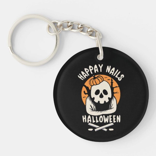 Making Nails Bootiful Halloween  Keychain (Front)
