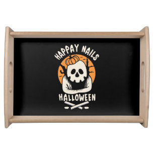 Making Nails Bootiful Halloween Serving Tray