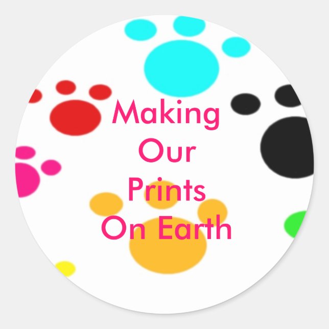 Making Our Prints On Earth Sticker (Front)