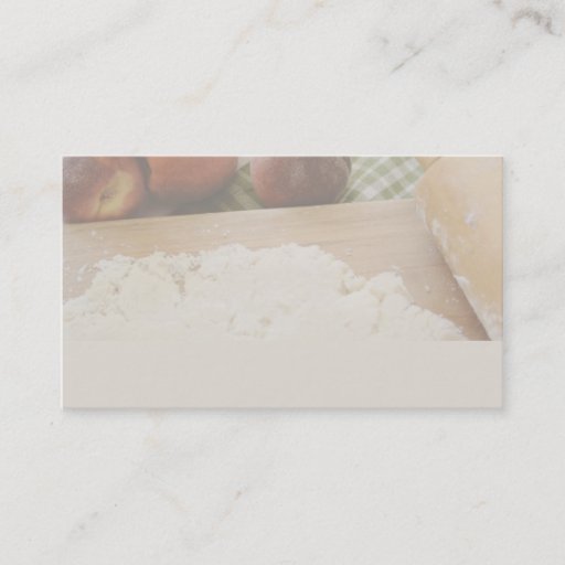 Customizable making peach pie business card