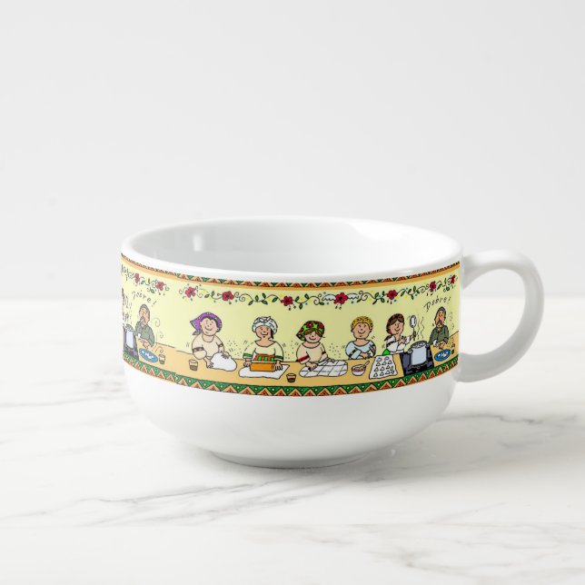 making perogies dish soup mug (Left)