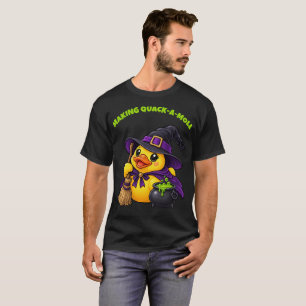 Making Quack-a-Mole Witch Rubber Duck Halloween T-Shirt
