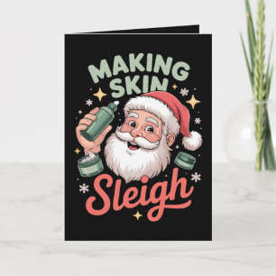 Making Skin Sleigh Christmas Santa Makeup Artist Card