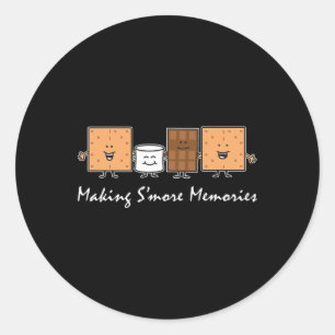 Making Smore Memories Camping Campfire Smores Cart Classic Round Sticker
