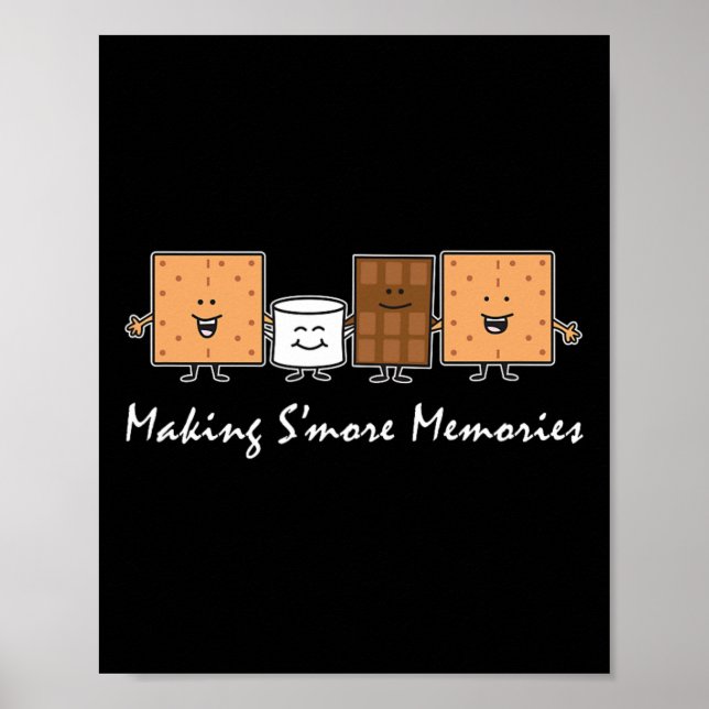 Making Smore Memories Camping Campfire Smores Cart Poster (Front)
