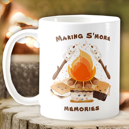 Making Smore Memories Cute Funny Campfire Mug