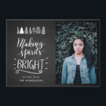Making Spirits Bright | Chalkboard Christmas Photo Holiday Card<br><div class="desc">Making Spirits Bright | Chalkboard Christmas Photo</div>