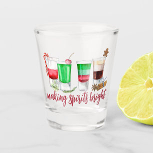 Making Spirits Bright Christmas Drinks Shot Glass