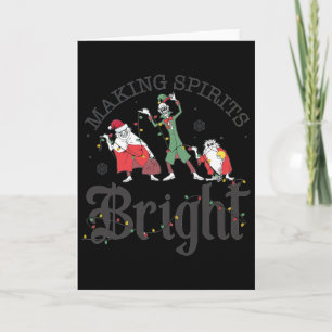 Making Spirits Bright Christmas Haunted Ghosts Card