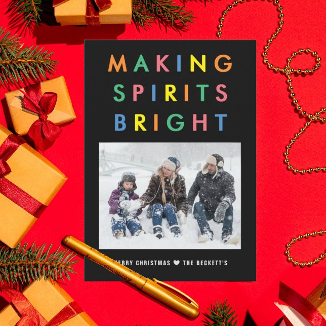 Making Spirits Bright | Christmas Holiday Photo Card (Creator Uploaded)