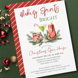 Making Spirits Bright Christmas Open House Invitation