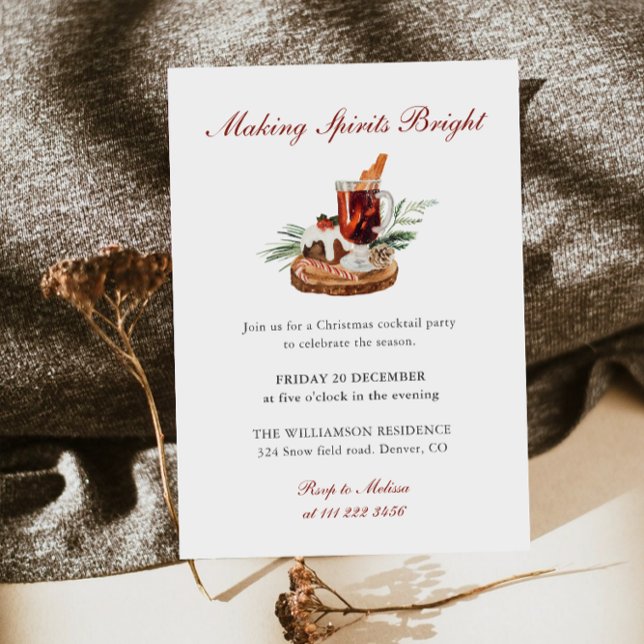 Making Spirits Bright Christmas Party Invitation (Creator Uploaded)