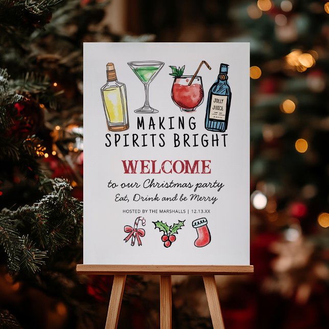 Making Spirits Bright Christmas Party Welcome Sign (Creator Uploaded)