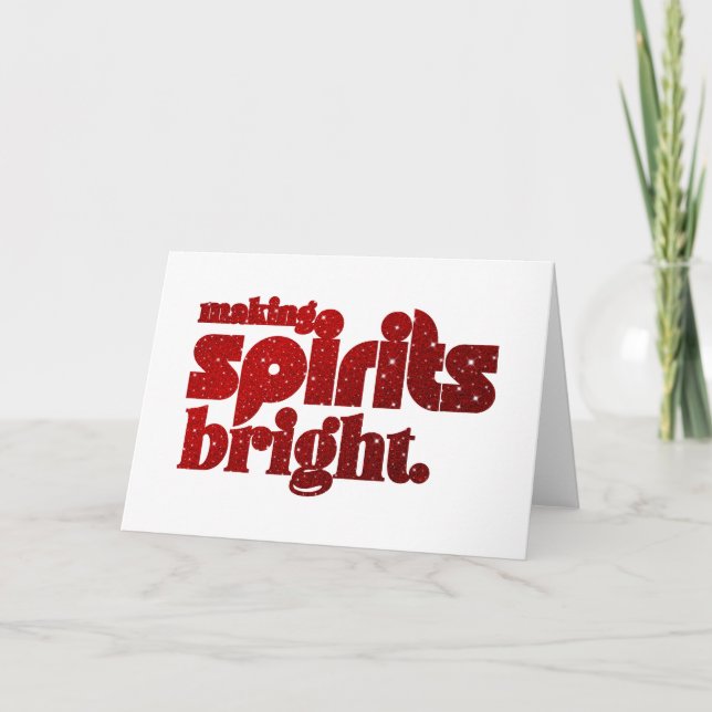 Making spirits bright - Christmas retro Card (Front)