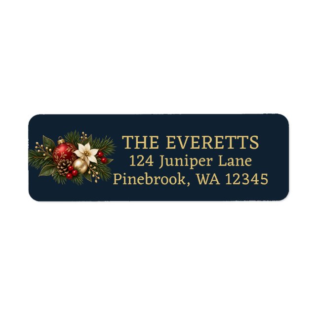 Making Spirits Bright Christmas Return Address  Label (Front)