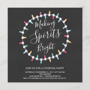 Making Spirits Bright Cocktail Party Invitation