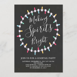Making Spirits Bright Cocktail Party Invitation