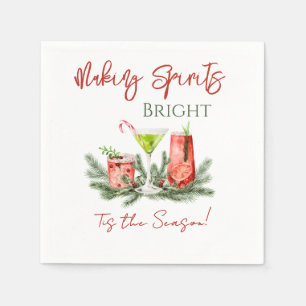 Making Spirits Bright Elegant Holiday Party Napkins
