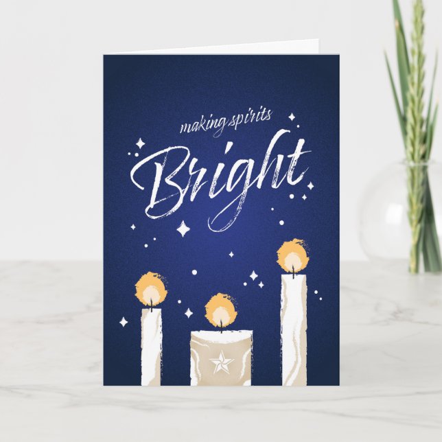 Making Spirits Bright Folded Greeting Card (Front)