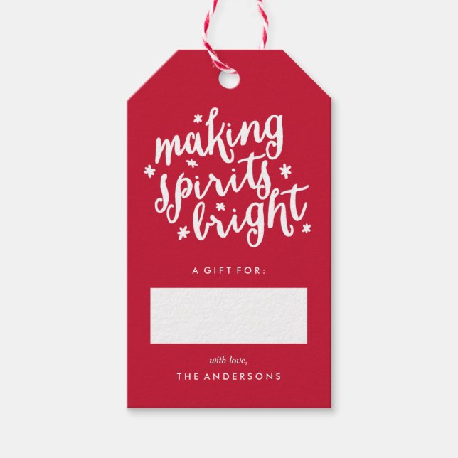 Making Spirits Bright Gift Tags (Front)