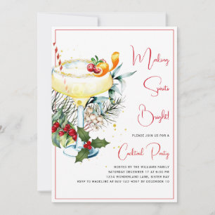 Making Spirits Bright Holiday Cocktail Party Invitation